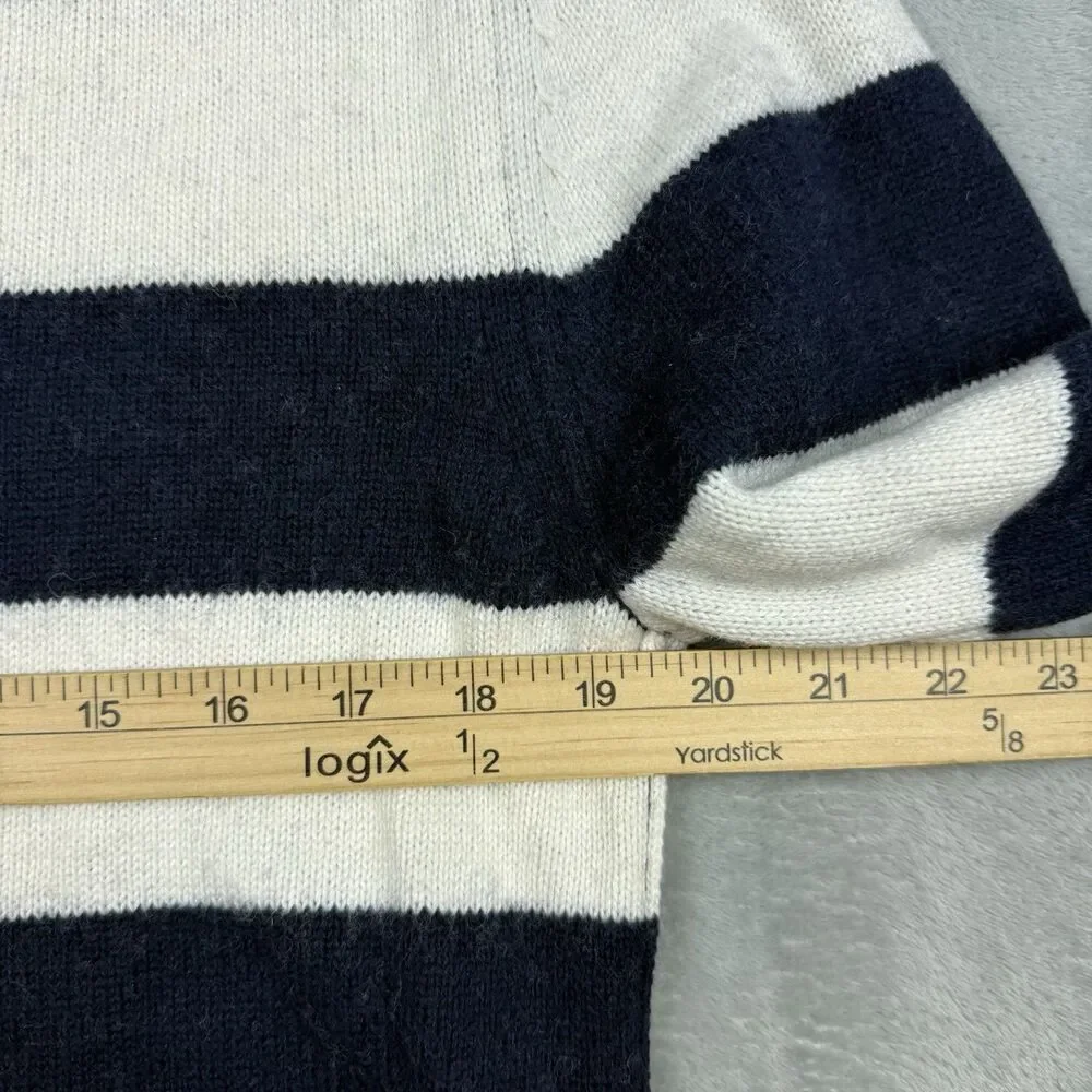 American Eagle Outfitters Vintage Fit Sweater Mens L Navy White Striped Wool